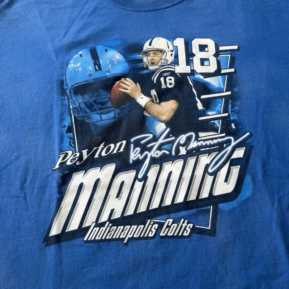 Vintage Y2K Peyton Manning Indianapolis Colts NFL Graphic Tee XL